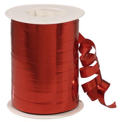 Bolduc rouge effet miroir 10 mm x 250 m - Bolducs unis