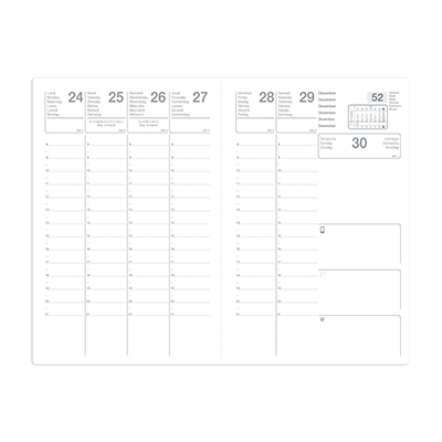 Agenda de poche 2026 Quo Vadis Calypso semainier - noir - 10x15cm - 1 semaine sur 2 pages - Agendas-Répertoires-1