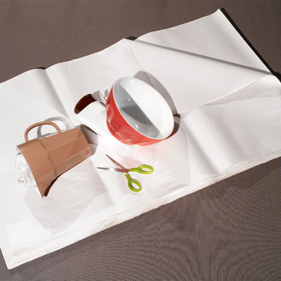 Papier de soie blanc type journal 48 g/m², feuilles de 65 x 100 cm, rame de 300 feuilles - Papiers de soie-1