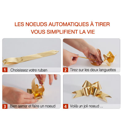 Noeuds automatiques à tirer - Étoiles adhésives, Noeuds à tirer-1