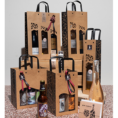 Sacs kraft 3 bouteilles - Sacs pour bouteilles de vin-2