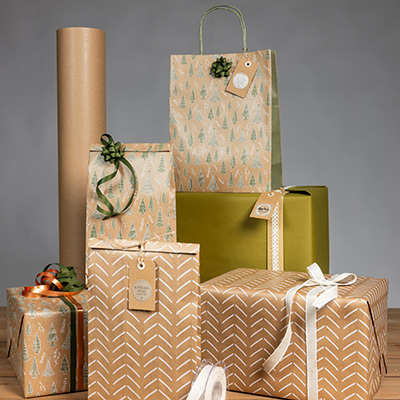 Papier cadeau Épis - Papiers cadeaux kraft à motifs-4