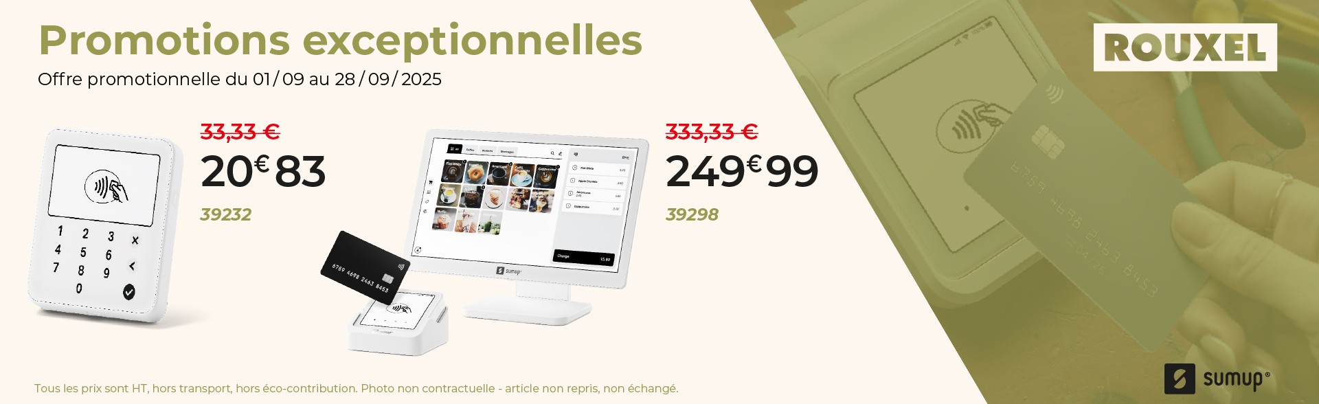 Promotion SumUp du 01/09 au 28/09/2025