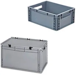 Bacs plastique à parois et fond pleins