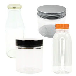 Bouteilles et pots cylindriques