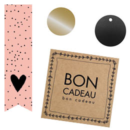 Étiquettes et chèques cadeaux