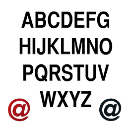 Lettres et chiffres adhésifs