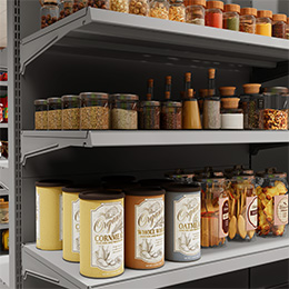 Ligne Store gris métallisé pas de 25 mm