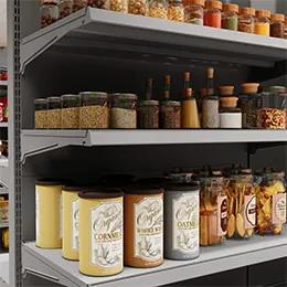 Ligne Store gris métallisé pas de 25 mm