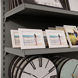 Ligne Store gris métallisé pas de 50 mm