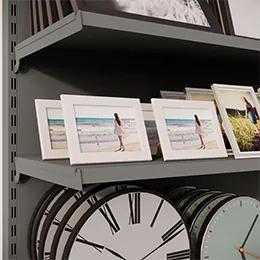 Ligne Store gris métallisé pas de 50 mm