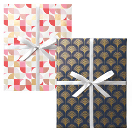 Papier cadeaux couchés à motifs