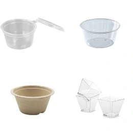 Pots à sauce, Verrines jetables