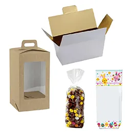 Sachets Pâques, Ballotins chocolats vides Pâques