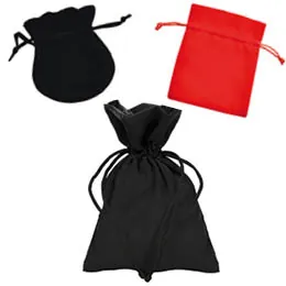 Sachets velours, Pochettes simili cuir