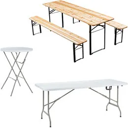 Tables pliantes, Tables traiteur