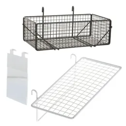 Tablettes, Corbeilles et Porte visuels pour grilles