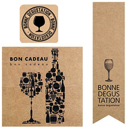 Étiquettes et chèques cadeaux cavistes