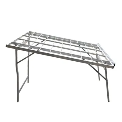 Table de marché inclinée alu, table de maraicher 150 x 120 x 85/58 cm - Tables de marché, étals de marché