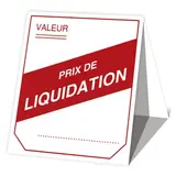 Étiquette chevalet LIQUIDATION 54 x 120 mm - Lot de 500