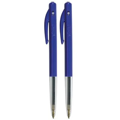 Stylo bille rétractable Bic M10 Original - Pointe moyenne 1 mm - Bleu - Lot de 2 - Stylos billes