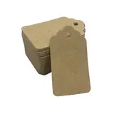 Étiquette américaine dentelée à trou kraft brun 3 x 5 cm – Paquet de 500 - Étiquettes à trou
