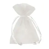 Pochette organza blanc 12 x 17 cm - Paquet de 10 - Pochettes organza