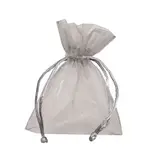 Pochette organza gris 7,5 x 10 cm - Paquet de 10 - Pochettes organza