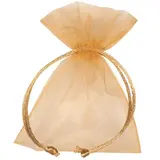 Pochette organza or 17 x 24 cm - Paquet de 10 - Pochettes organza