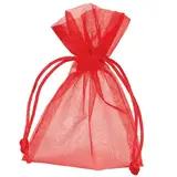 Pochette organza rouge 17 x 24 cm - Paquet de 10 - Pochettes organza