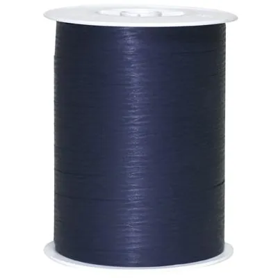 Bolduc mat bleu marine Starpaper Dune 10 mm x 250 m polypropylène – Ruban cadeau bleu marine aspect papier - Bolducs unis