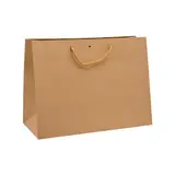 Sacs kraft luxe bruns poignées cordelette 39+18x29 cm 170g/m² – Paquet de 10 - Sacs kraft luxe