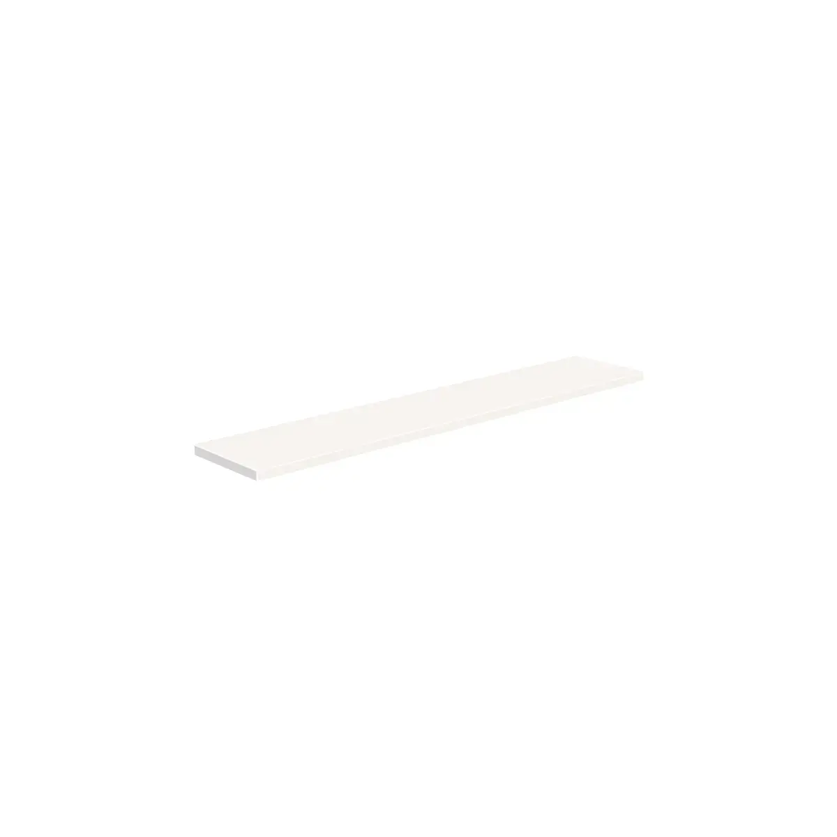 Tablette droite bois mélaminé chant PVC 100 x 20 cm ép. 18 mm - Blanc - Lot de 2 - Tablettes Bois mélaminé