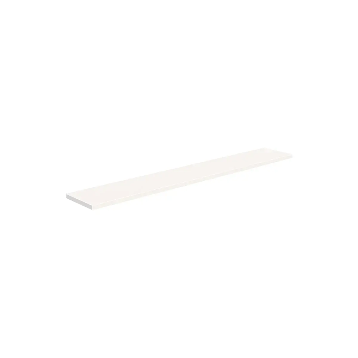 Tablette droite bois mélaminé chant PVC 120 x 20 cm ép. 18 mm - Blanc - Lot de 2 - Tablettes Bois mélaminé