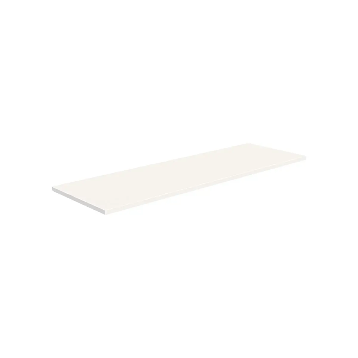 Tablette droite bois mélaminé chant PVC 120 x 40 cm ép. 18 mm - Blanc - Lot de 2 - Tablettes Bois mélaminé