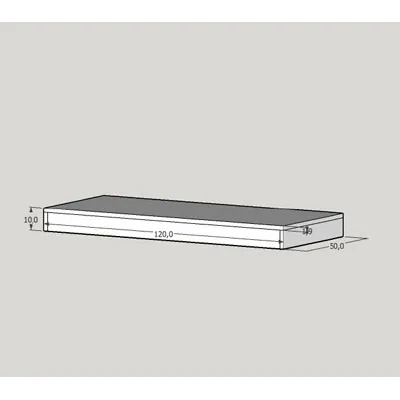 Podium vitrine blanc 120 x 50 x 10 cm - Socle vitrine - Podium de présentation magasin - Podiums de présentation, Présentoirs 3 niveaux-2