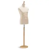 Mannequin couture homme - buste couture homme, taille 44, pied tripode, beige - Bustes couture, torses couture