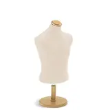 Buste court homme tissu beige pied court bois taille 44 - Bustes mannequins hommes