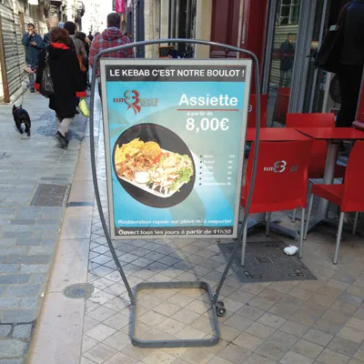 Panneau d'affichage Signal double face - Stop trottoir-2