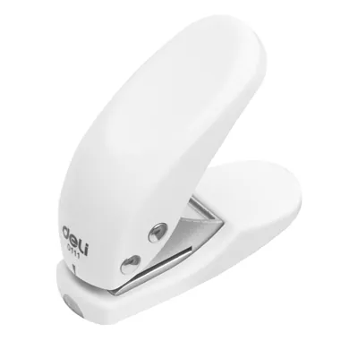 Perforateur 1 trou capacité 10 feuilles ø 6 mm métal Deli - Mini perforatrice – Blanc / Bleu - Perforateurs