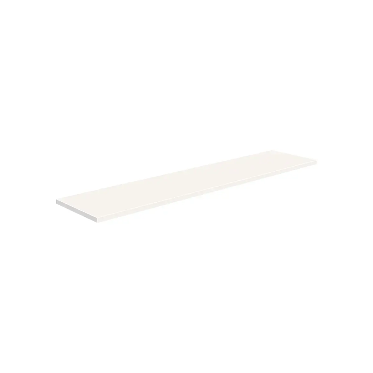 Tablette droite bois mélaminé 126 x 30 cm ép. 19 mm, chants droits - Blanc - Lot de 2 - Tablettes Bois mélaminé