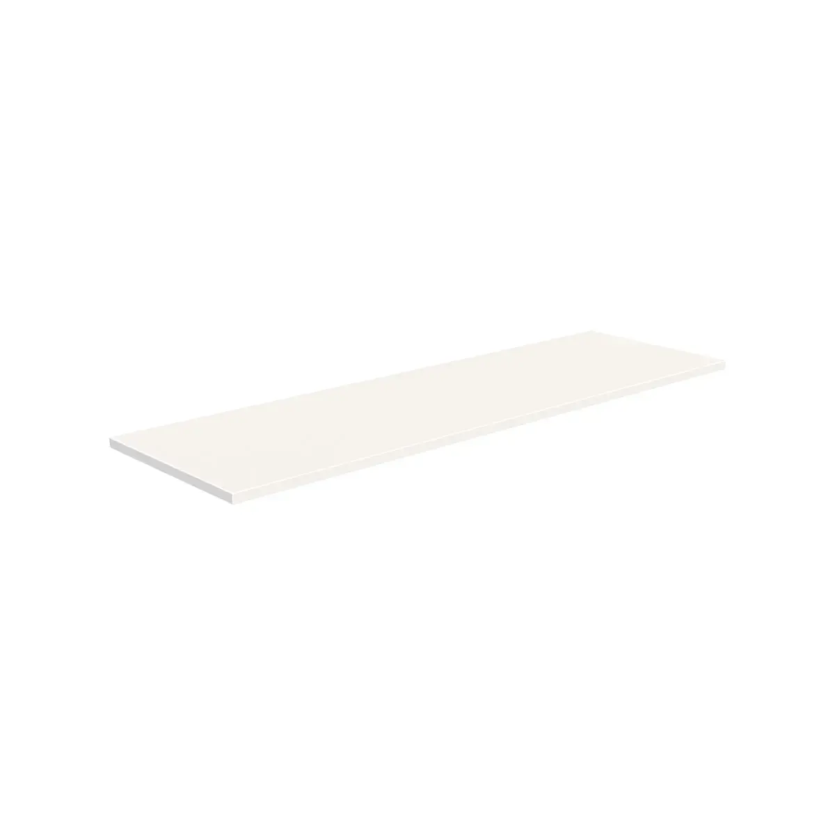 Tablette droite bois mélaminé 126 x 40 cm ép. 19 mm, chants droits - Blanc - Lot de 2 - Tablettes Bois mélaminé