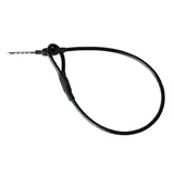Cable boucle en inox,long.17cm, coloris noir, gainage pvc