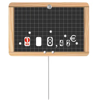 Étiquette à roulettes pique inox écolière noir 12 x 8 cm – Paquet de 10 - Étiquettes à pique