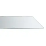 Tablette transparente verre trempé pour rayonnage magasin 60 x 40 cm, ép. 6 mm - Verre clair - Lot de 2