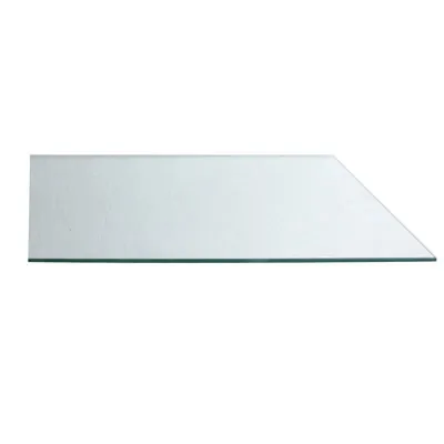 Tablette transparente verre trempé pour rayonnage magasin 120 x 40 cm, ép. 6 mm - Verre clair - Lot de 2 - Tablettes Verre