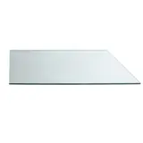 Tablette transparente verre trempé pour rayonnage magasin 120 x 40 cm, ép. 6 mm - Verre clair - Lot de 2