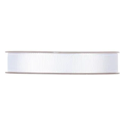 Ruban gros grain blanc 15 mm x 20 m coton - Rubans cadeaux, Rubans tissu, Cordons