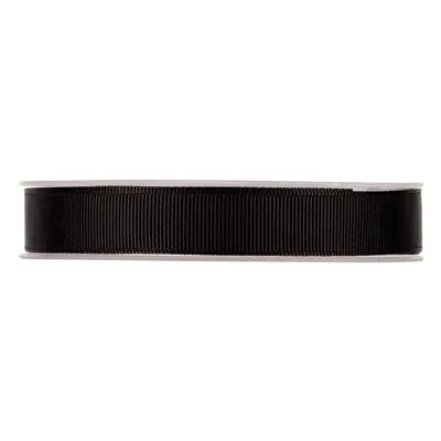 Ruban gros grain noir 15 mm x 20 m coton - Rubans cadeaux, Rubans tissu, Cordons