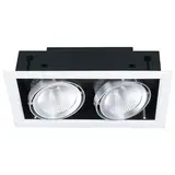 Spot LED encastré 2 lumières orientables 20W 4000K 2600 à 2800Lm 18,5 x 35,5 x 12,5 cm - Luminaires professionnels